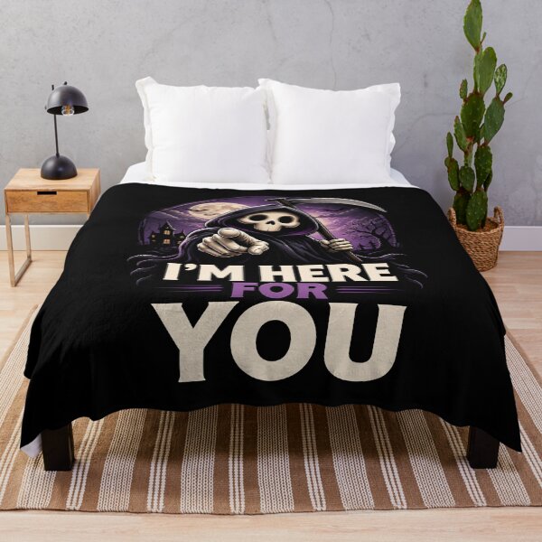 Item preview, I'm Here For You Funny Grim Reaper Halloween Gift designed and sold by Say It With Ink.