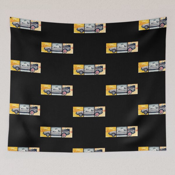 Item preview, Retro Sci-Fi Time Travel Sports Car Triptych designed and sold by TienThoau.