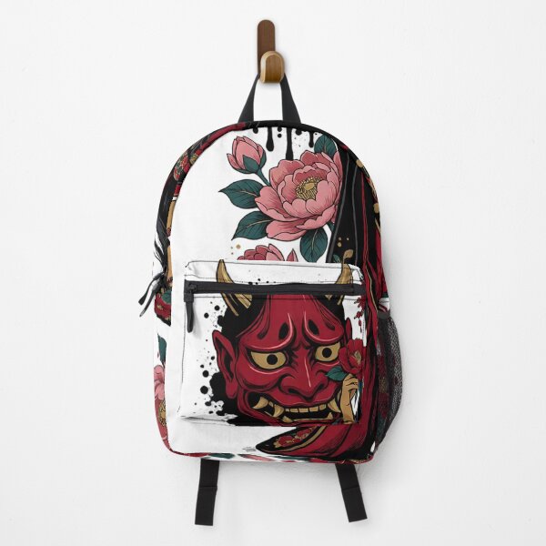 Item preview, Hannya Mask Black Kimono Camellia Peony Art designed and sold by cannsuh.