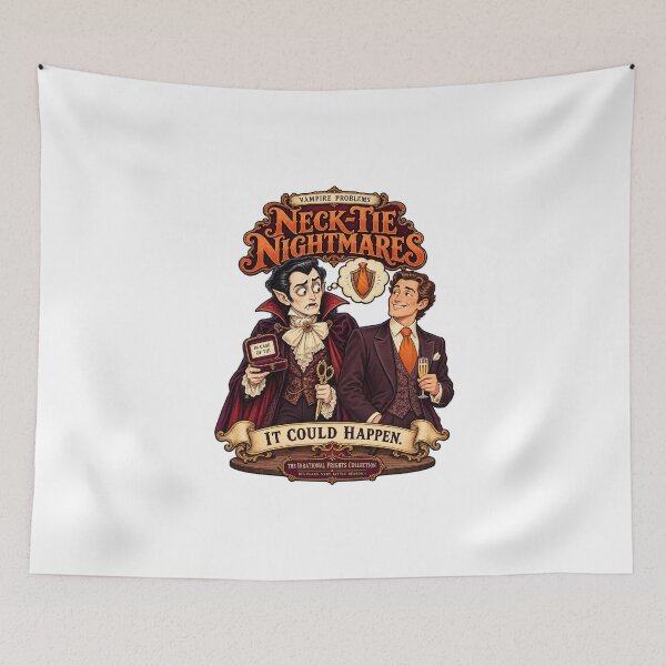 Item preview, THE IRRATIONAL FRIGHTS COLLECTION - VAMPIRE PROBLEMS - NECK-TIE NIGHTMARES designed and sold by WheelieGdArt.