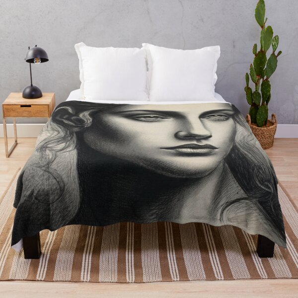 Item preview, Silent Reflection - Black and White Portrait Sketch Art designed and sold by nhk999.