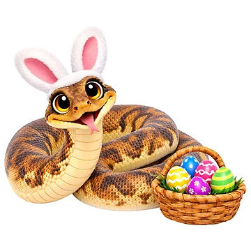 Artwork thumbnail, Cheerful Savu Python Easter by Sillytoe