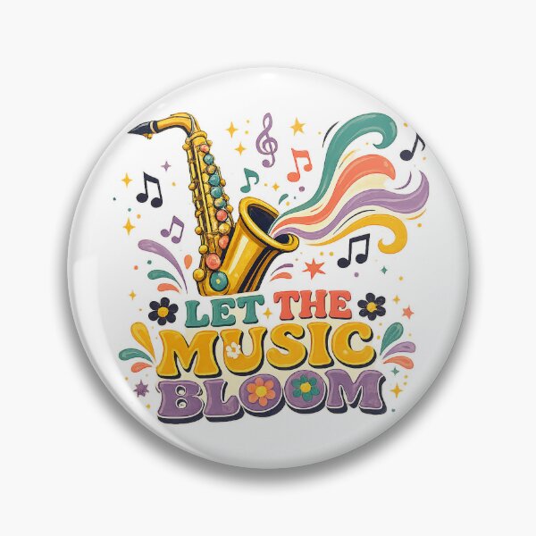 Item preview, Let the Music Bloom Saxophone Floral Jazz Music Lover Retro Design designed and sold by inkoutninja.