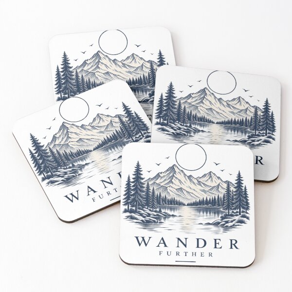 Item preview, Wander Further Retro Mountain Adventure designed and sold by MNAThreads.