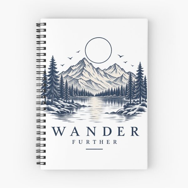Item preview, Wander Further Retro Mountain Adventure designed and sold by MNAThreads.