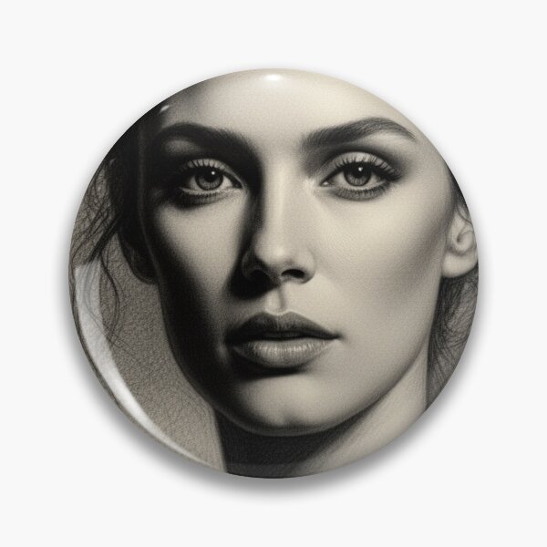 Item preview, Poised Elegance - Realistic Monochrome Portrait Drawing designed and sold by nhk999.