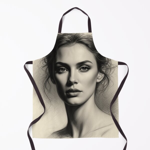 Item preview, Poised Elegance - Realistic Monochrome Portrait Drawing designed and sold by nhk999.