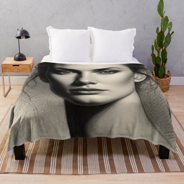 Item preview, Poised Elegance - Realistic Monochrome Portrait Drawing designed and sold by nhk999.