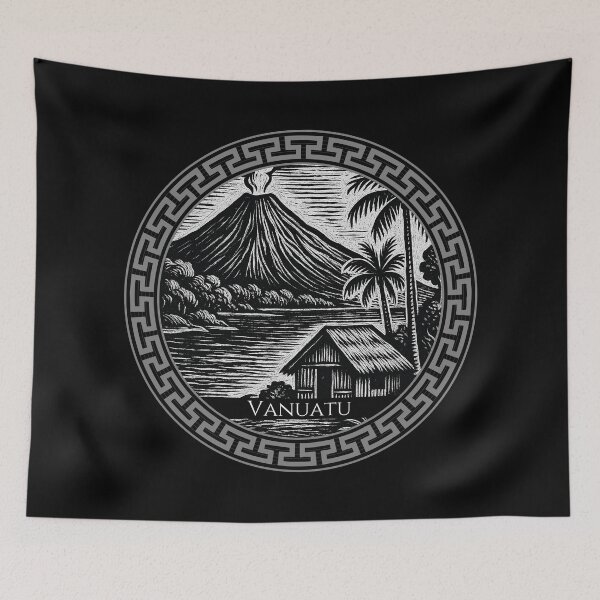 Item preview, Vanuatu Vintage Woodcut Art designed and sold by Thistle-TShop.