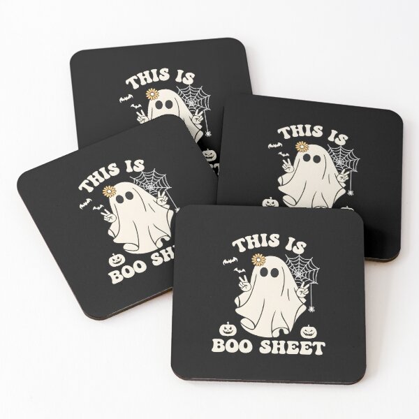 Item preview, This Is Boo Sheet Ghost Halloween Retro Peace Sign designed and sold by Dmo3HarkoArt.