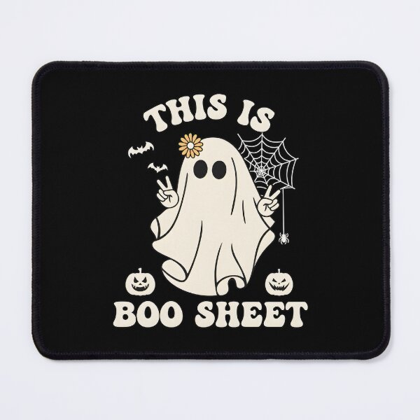 Item preview, This Is Boo Sheet Ghost Halloween Retro Peace Sign designed and sold by Dmo3HarkoArt.