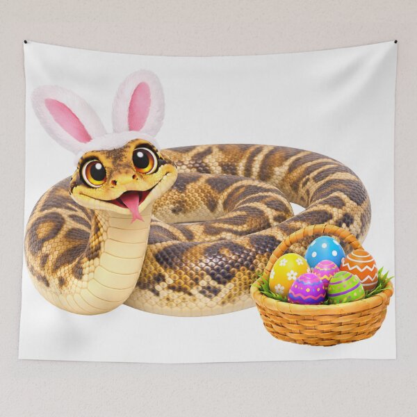 Item preview, Playful Scrub Python Easter designed and sold by Sillytoe.