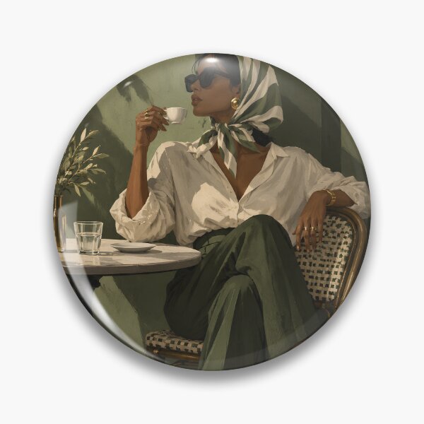 Item preview, Cafe Serenity Chic Woman at a European Bistro designed and sold by salt n sass designs.