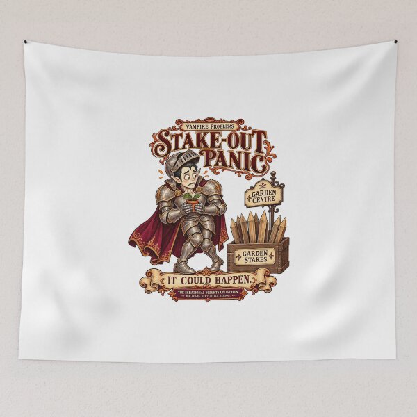Item preview, THE IRRATIONAL FRIGHTS COLLECTION - VAMPIRE PROBLEMS - STAKE-OUT PANIC designed and sold by WheelieGdArt.