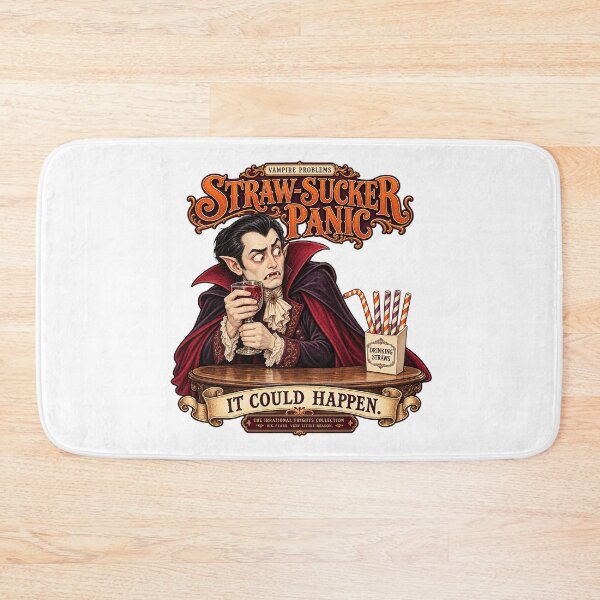 Item preview, THE IRRATIONAL FRIGHTS COLLECTION - VAMPIRE PROBLEMS - STRAW-SUCKER PANIC designed and sold by WheelieGdArt.