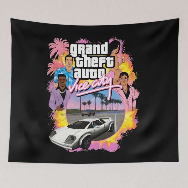 Artikelvorschau, Grand Theft Auto Vice City 80er-Jahre-Spiel entworfen und verkauft von volkanikstudios.