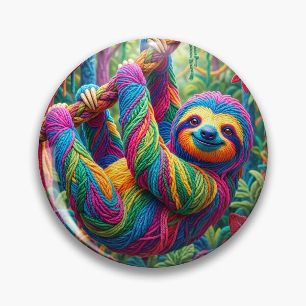 Item preview, Chipper Yarn Sloth Hangs Out designed and sold by Tridentulus.