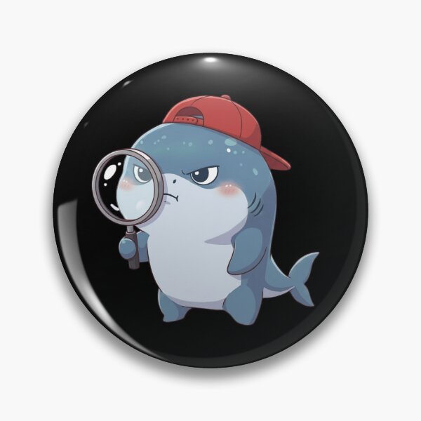Item preview, Cute Curious Inspector Shark designed and sold by Nature's Chibis.