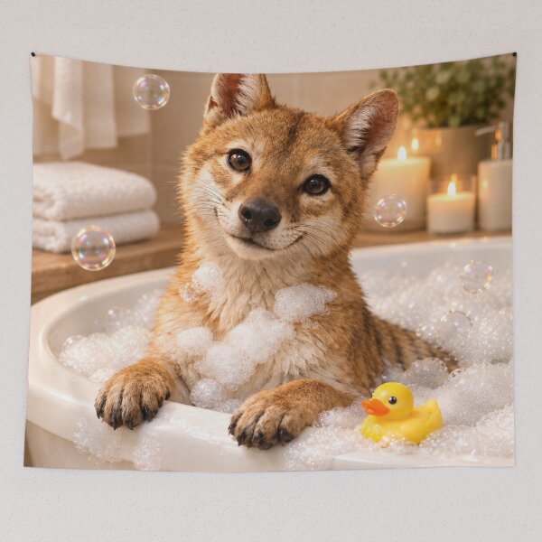 Item preview, Playful Tasmanian Tiger Bubble Bath designed and sold by Sillytoe.