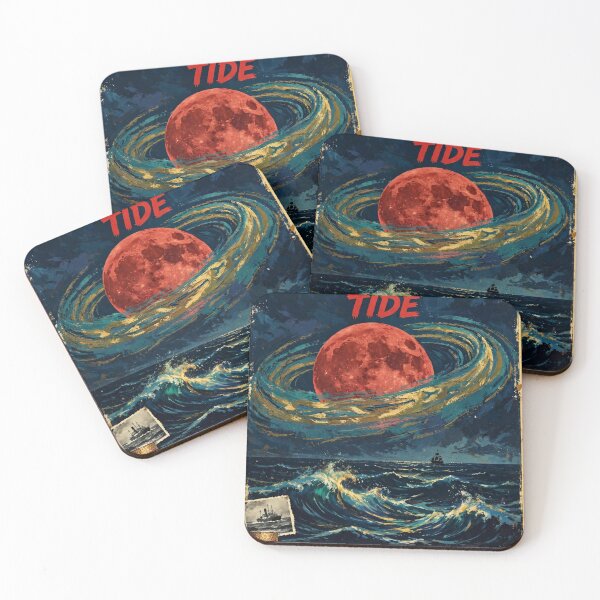 Item preview, The Crimson Tide — Retro Halloween Ocean Mystery Movie Poster Art designed and sold by tophatluxury.