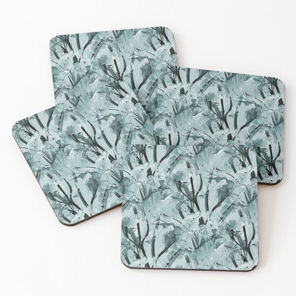 Item preview, Impressionistic Spring Flower Garden in Teal designed and sold by Artistestella.