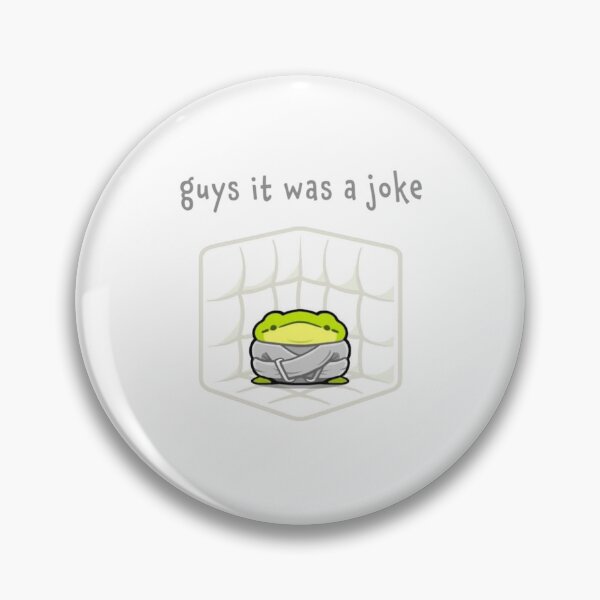 Item preview, Guys It Was A Joke - Funny Sad Frog in Straitjacket Meme designed and sold by JossDesign15.