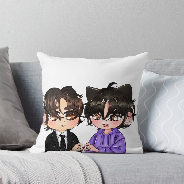 Aperçu de l'œuvre Adorables petits garçons chibi faisant un cœur avec leurs mains créée et vendue par Wolfy’s Chibi Corner.