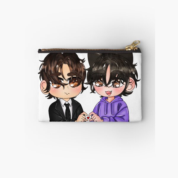 Aperçu de l'œuvre Adorables petits garçons chibi faisant un cœur avec leurs mains créée et vendue par Wolfy’s Chibi Corner.