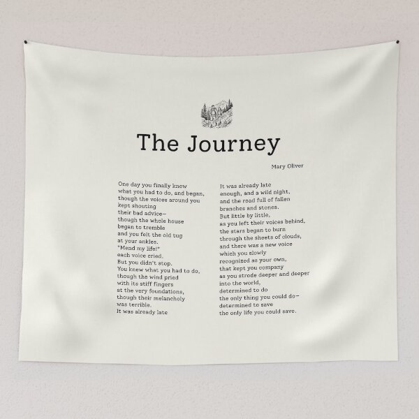 Item preview, The Journey |  Mary Oliver Poem designed and sold by corbrand.