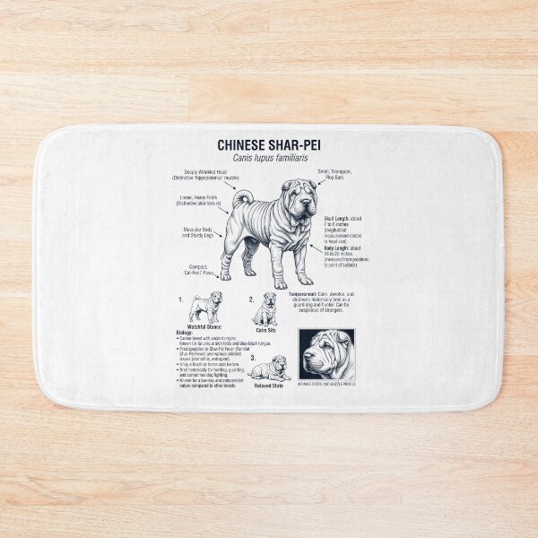 Aperçu de l'œuvre Shar Pei chinois Anatomie scientifique Biologie Amoureux des chiens créée et vendue par dian-rody-crest.