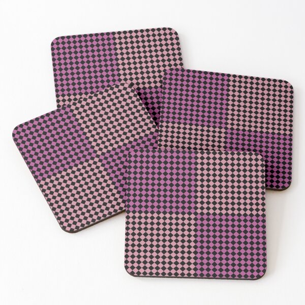 Item preview, Checkered Diamond Pattern Purple Pink Black designed and sold by ArtbyDebbieC.
