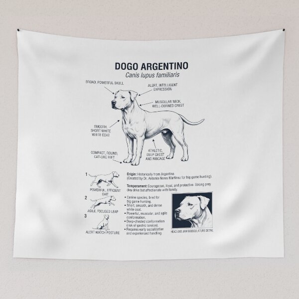 Item preview, Dogo Argentino Anatomía Científica Biología Amante de los Perros designed and sold by dian-rody-crest.