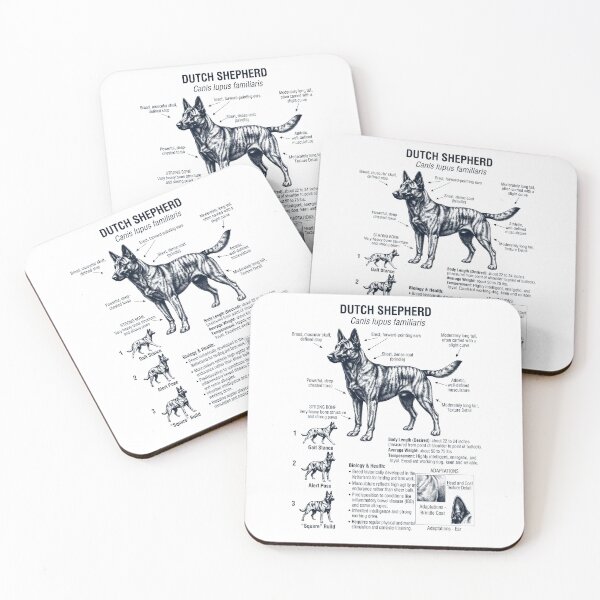 Item preview, Dutch Shepherd Scientific Anatomy Biology Dog Lover designed and sold by dian-rody-crest.