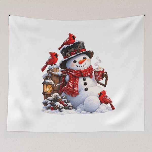 Aperçu de l'œuvre Joyeux Noël bonhomme de neige créée et vendue par Essafi ⭐️⭐️⭐️⭐️⭐️⭐️.