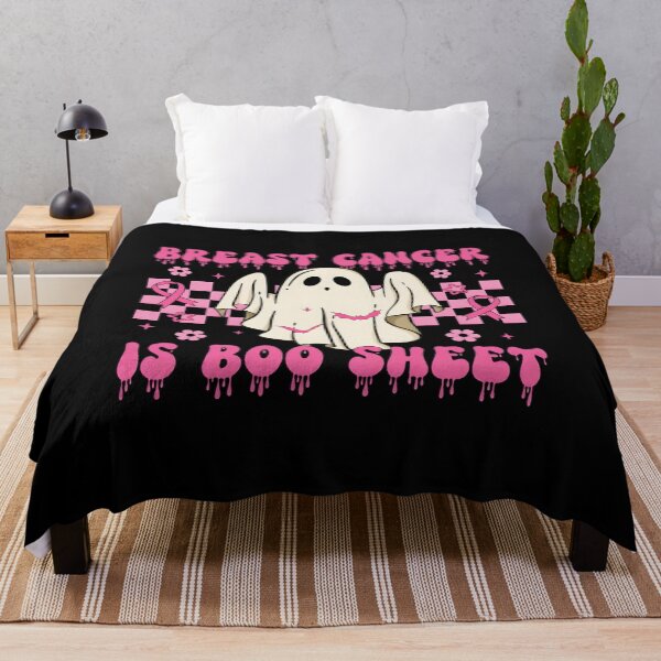 Item preview, Breast Cancer Is Boo Sheet Ghost Pink Ribbon Retro Art designed and sold by Dmo3HarkoArt.