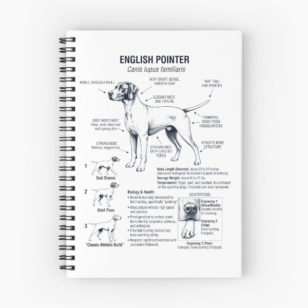 Item preview, English Pointer Scientific Anatomy Biology Dog Lover designed and sold by dian-rody-crest.