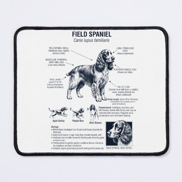 Item preview, Field Spaniel Scientific Anatomy Biology Dog Lover designed and sold by dian-rody-crest.