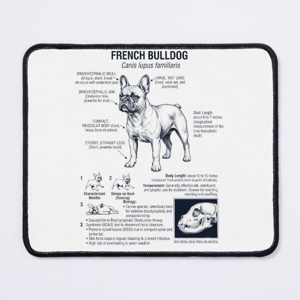 Item preview, French Bulldog Scientific Anatomy Biology Dog Lover designed and sold by dian-rody-crest.