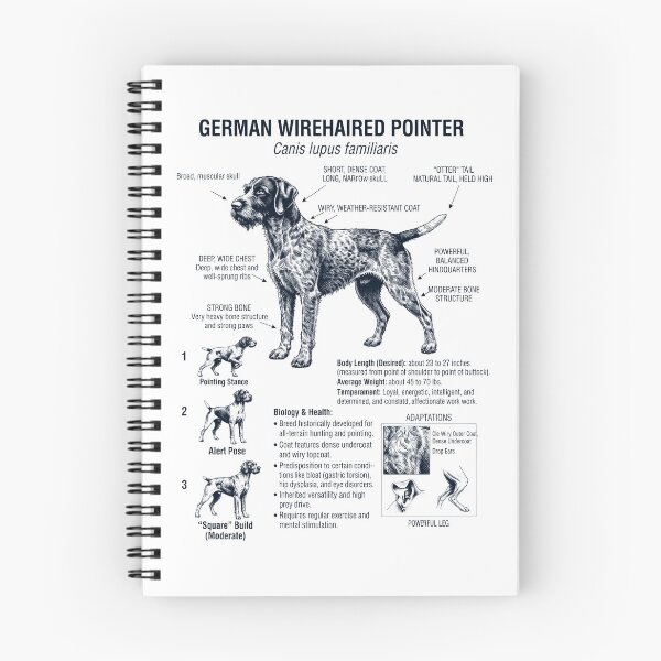Item preview, German Wirehaired Pointer Scientific Anatomy Biology Dog Lover designed and sold by dian-rody-crest.