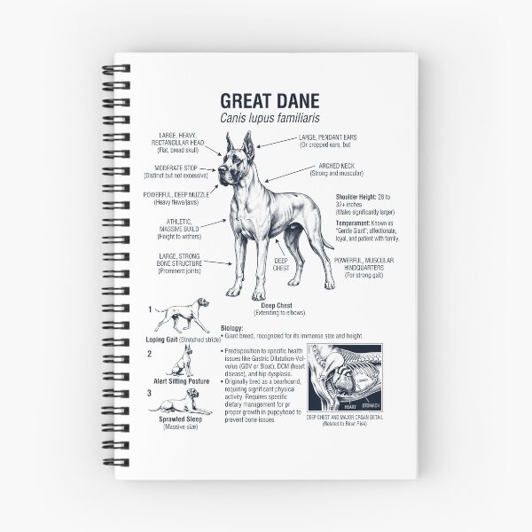 Item preview, Great Dane Scientific Anatomy Biology Dog Lover designed and sold by dian-rody-crest.