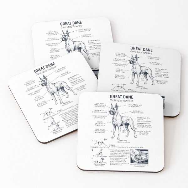 Item preview, Great Dane Scientific Anatomy Biology Dog Lover designed and sold by dian-rody-crest.
