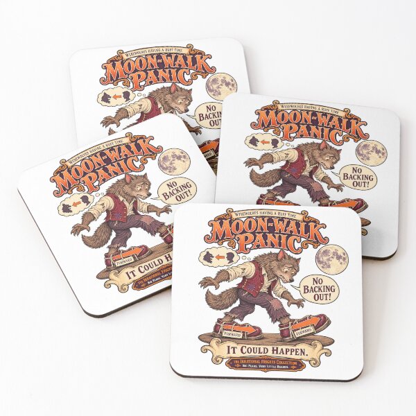 Item preview, THE IRRATIONAL FRIGHTS COLLECTION - WEREWOLVES HAVING A RUFF TIME - MOON-WALK PANIC designed and sold by WheelieGdArt.