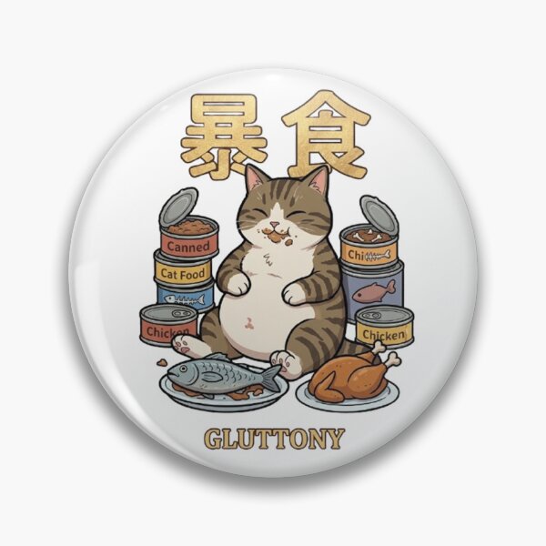 Item preview, Gluttony Cat KIMKIM - Seven Deadly Sins designed and sold by PetalsPaws.
