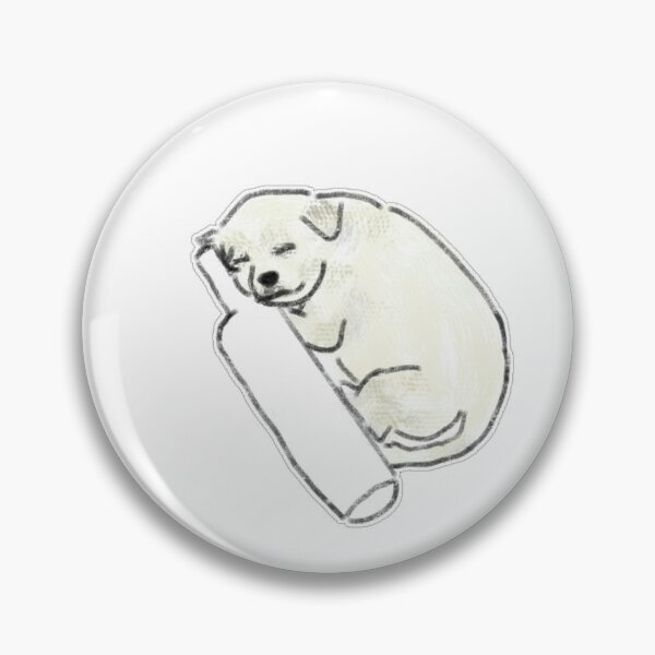Artikelvorschau, Chubby Sleeping White Puppy On Bottle entworfen und verkauft von raun.draw.