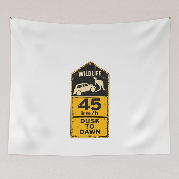 Item preview, Wildlife 45 Km/H Dusk To Dawn Australian Kangaroo Road Sign designed and sold by HumansStuck12.