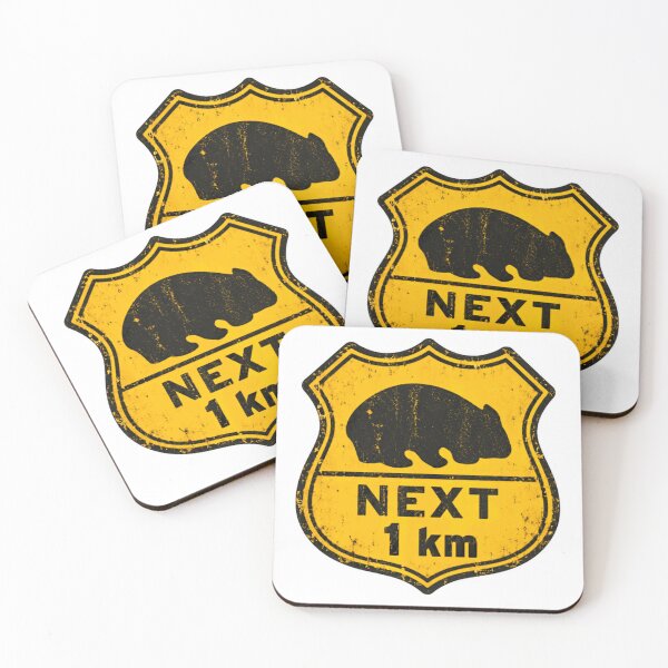 Item preview, Wombat Next 1 Km Australian Road Sign Wildlife Travel designed and sold by HumansStuck12.