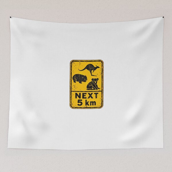Item preview, Next 5 Km Australian Animals Wildlife Road Sign Traveler designed and sold by HumansStuck12.