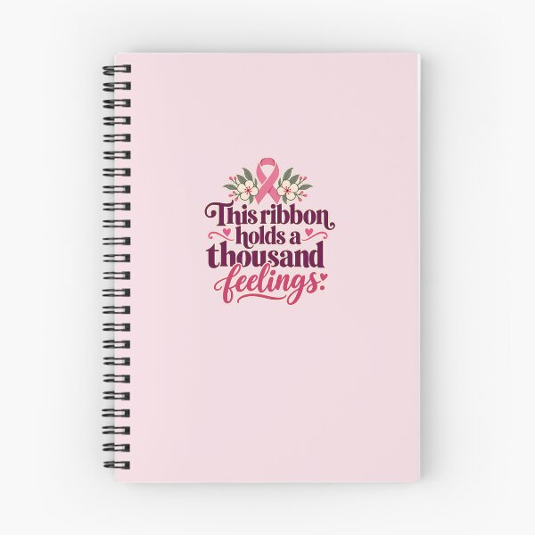 Item preview, This Ribbon Holds a Thousand Feelings — Floral Breast Cancer Awareness designed and sold by novihasan.