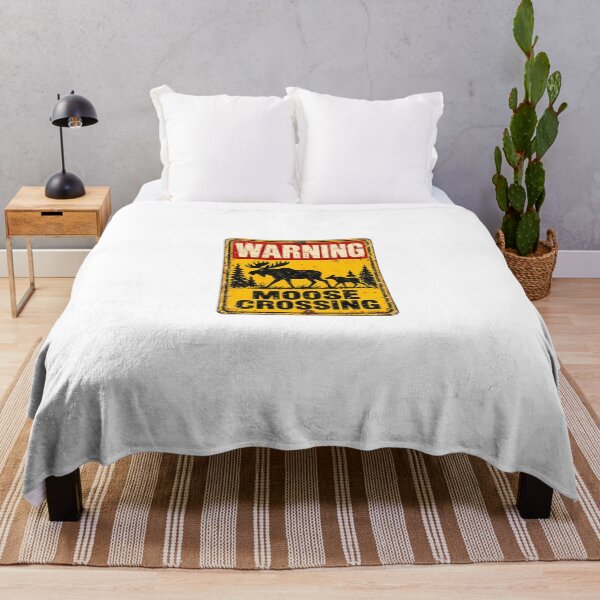 Item preview, Warning Moose Crossing Wildlife Outdoorsman Nature Lover designed and sold by HumansStuck12.