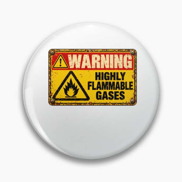 Item preview, Warning Highly Flammable Gases Industrial Safety Worker Hazard Sign designed and sold by HumansStuck12.